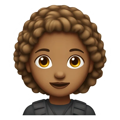 Light brown girl with brown hair on MacBook  sticker