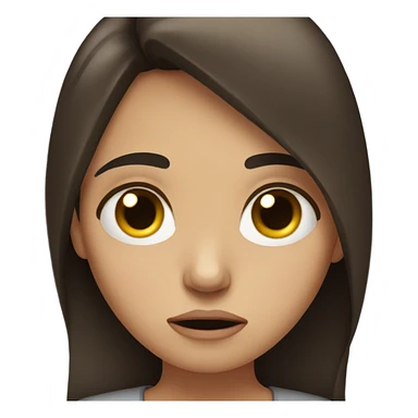 Sad brunette girl crying sticker