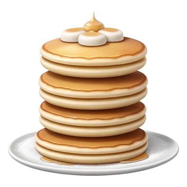 Cinematic Realistic Poffertjes Dessert Emoji, depicted as small, fluffy mini pancakes dusted with powdered sugar rendered with lifelike texture and warm, inviting lighting. sticker