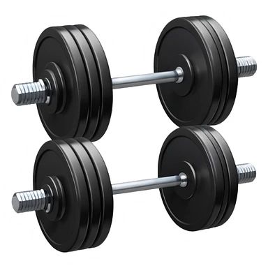 barbell with weights sticker