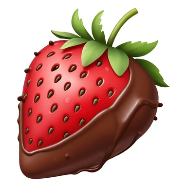 Chocolate covered strawberry with heart sprinkles sticker
