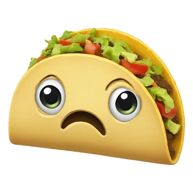 sad taco sticker
