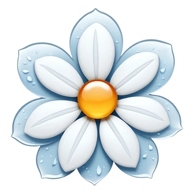 snowy flower sticker