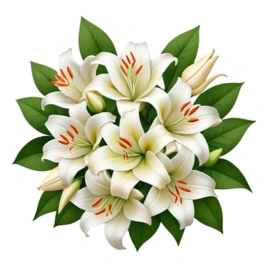 Bridal bouquet of roses and lilies  sticker