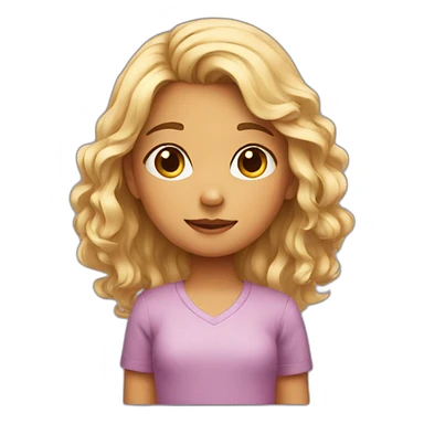 Adorable girl sticker