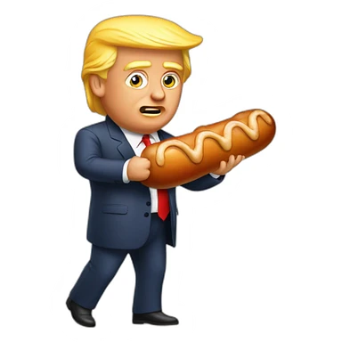 trump-holding-his-sausage sticker