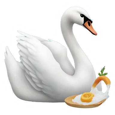 swan eating sticker