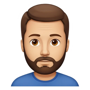 Homme 40 ans cheveux en brosse barbe sticker