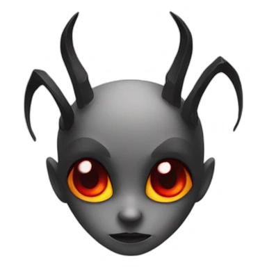 Demon noire au yeux rouge sticker