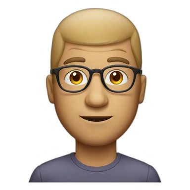 Fool man with glasses sticker