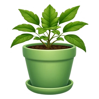 plant in pot sticker