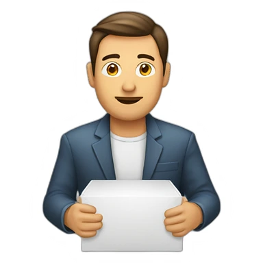 Hombre votando en urna sticker