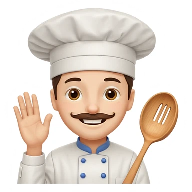 funny character with cook hat  sticker