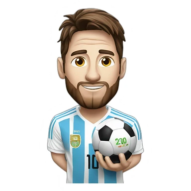 Messi avec la coupe du monde sticker
