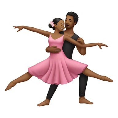 dance couple lotus sticker