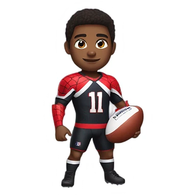 Miles morales playing rugby sticker