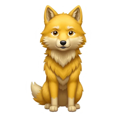 yellow wolf sticker