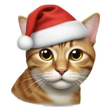 Santa as a cat sticker