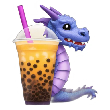 dragon bubble tea sticker