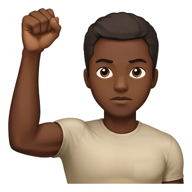 black guy with blackpower  sticker