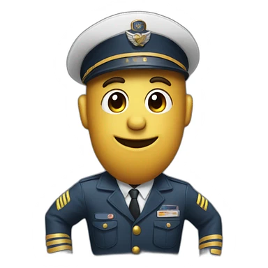 Anthropomorphic peanut dressed like a pilot sticker