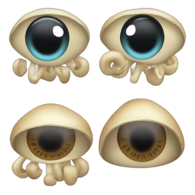 combine eye emoji and mushroom emoji sticker