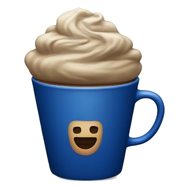 dark blue coffee cup sticker