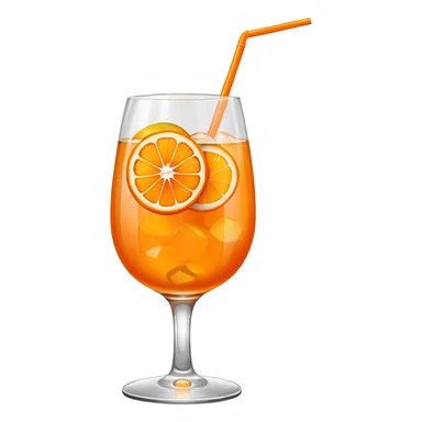 spritz in a glass with no straw more orange color sticker