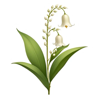 Beige Lily of the valley flower sticker
