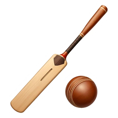 Cricket bat & ball sticker