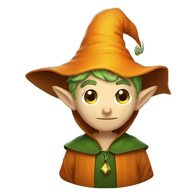 pumkin elf male wizard sticker
