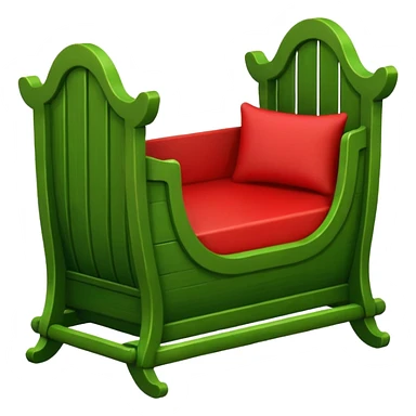 Cradles green and red color sticker