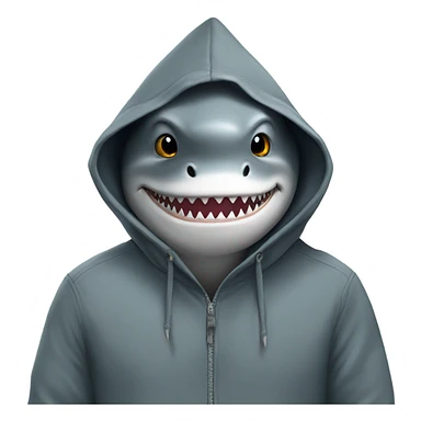 Shark with a hoodie sticker