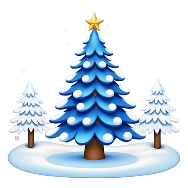 Blue Christmas Night  sticker