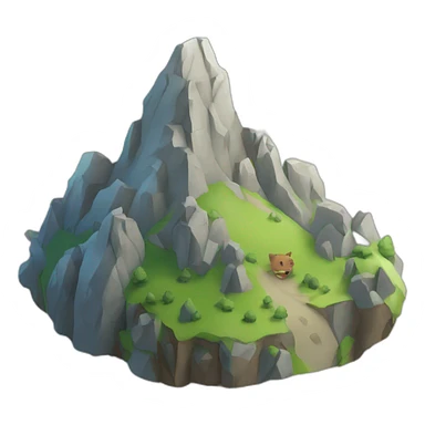 chat sur une montagne sticker