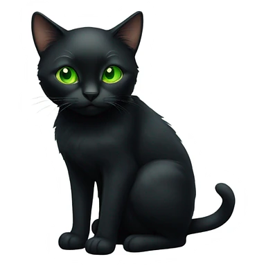 Black cat with glowing eyes sticker