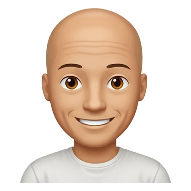 Bald Man  smiling  sticker