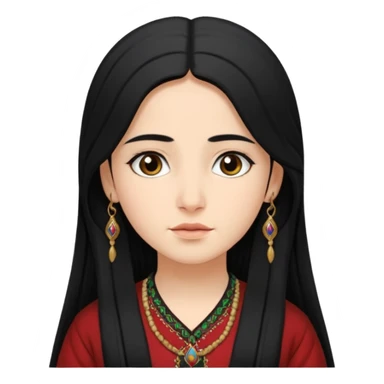 Pathan Pashto girl sticker