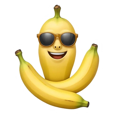Banana wearing sunglasses smiling sticker