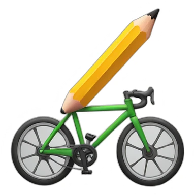 pencil on a bike sticker