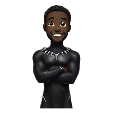 black panther happy sticker
