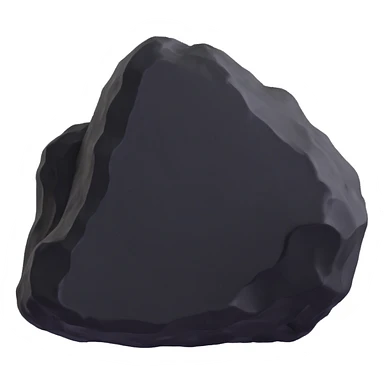 chunky coal piece, matte black sticker