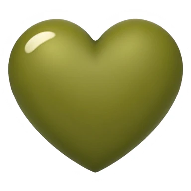 Olive green heart sticker