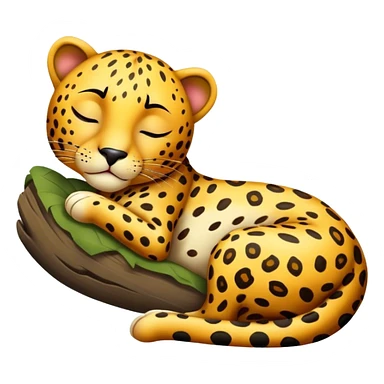 Leopard body sleeping sticker