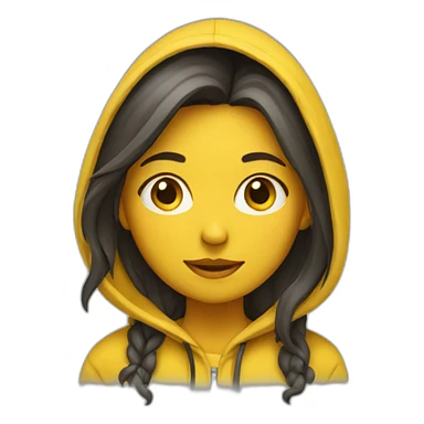 Girl in yellow hoodie sticker