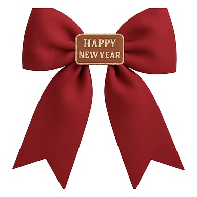 New year bow, remove background sticker