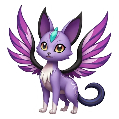 Meloetta-Purrloin-Noibat-Pokémon-Fakémon-fusion-hybrid-creature sticker