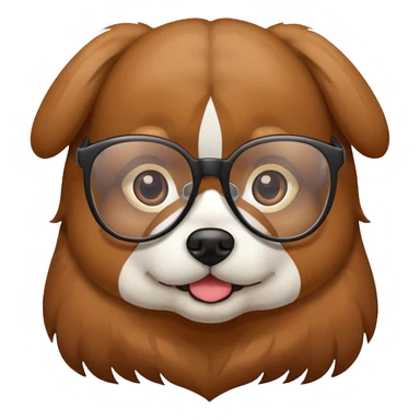 Dog with glasses  sticker