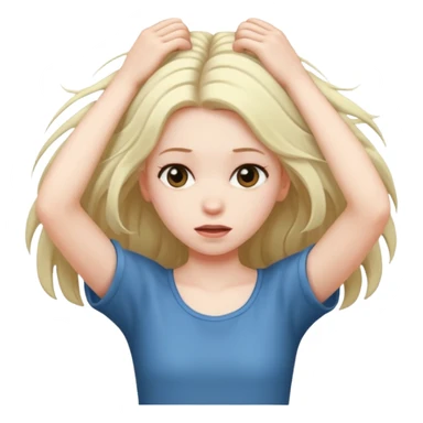 Pulling girls hair from behind sticker