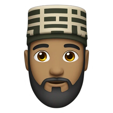 kufi and beard sticker